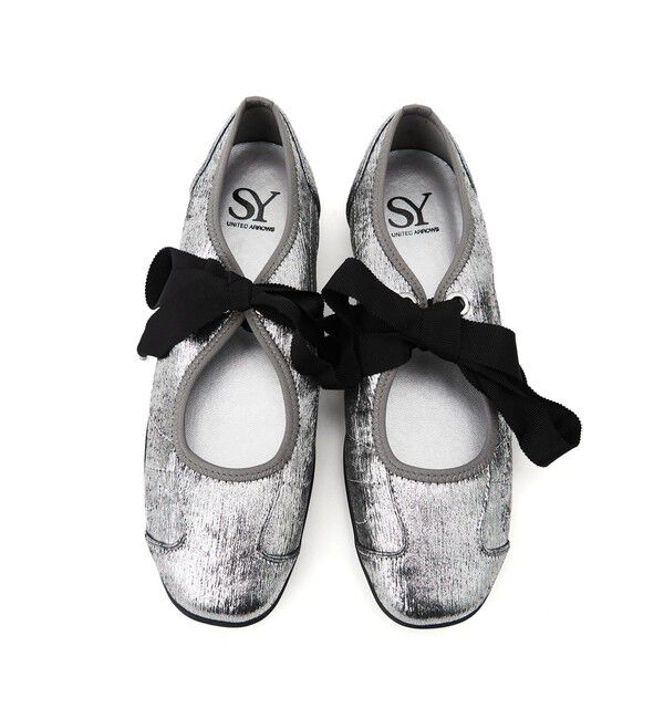 SY UNITED ARROWS「＜SY＞リボンソフト フラット20●&uarr;」|バレエシューズ|SILVER
