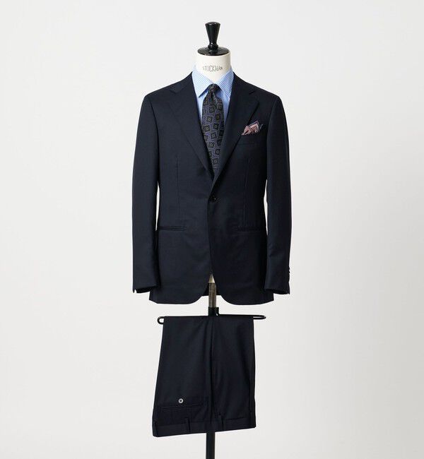 UNITED ARROWS「タスマニア ウール ギャバジン シングル3ボタン スーツ S‐MODEL ‐ストレッチ・撥水‐」|その他|NAVY