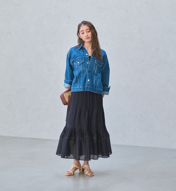 UNITED ARROWS「オーガンジー コンスト プリーツスカート」|スカート|