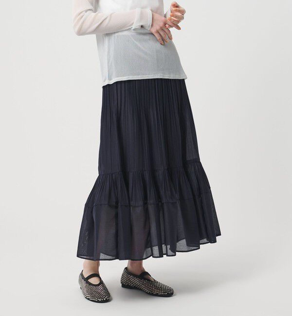 UNITED ARROWS「オーガンジー コンスト プリーツスカート」|スカート|