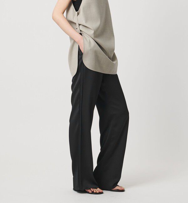 AEWEN MATOPH「＜AEWEN MATOPH＞サテンメローイージーパンツ ‐ ウォッシャブル ‐」|チノ|BLACK