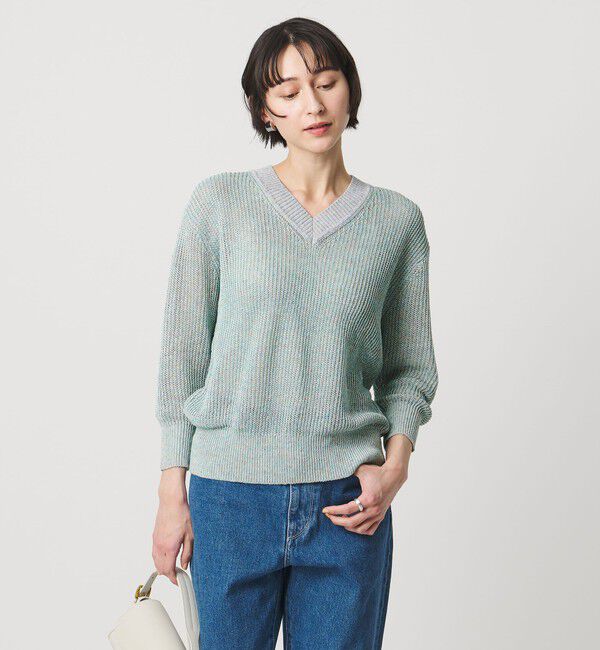 UNITED ARROWS「カラーヤーン Vネック ニット ‐ウォッシャブル‐」|ニット・セーター|