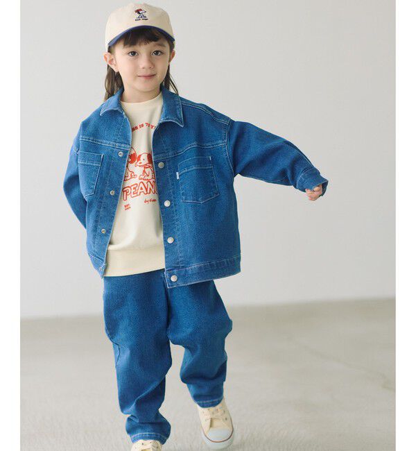 UNITED ARROWS green label relaxing「ストレッチデニム ストレートパンツ / キッズ  100cm-160cm - ストレッチ -」|デニム|