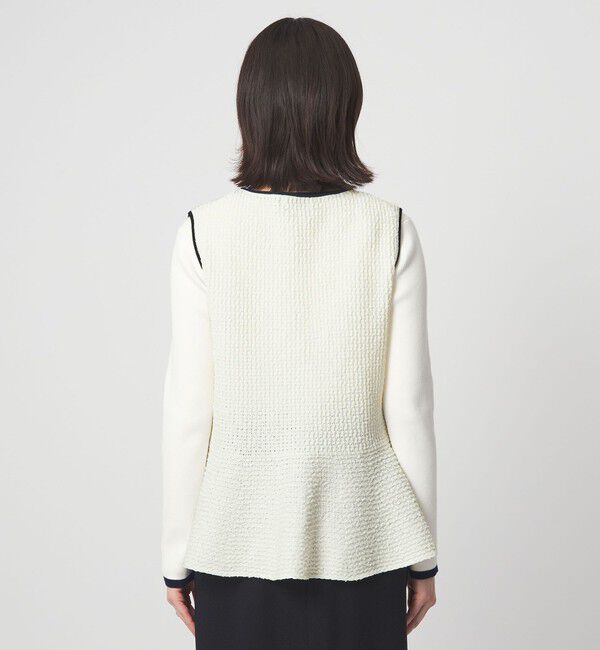 UNITED ARROWS green label relaxing「パイピング ペプラム ニット ジレ」|ベスト・ジレ|