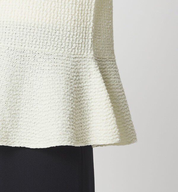 UNITED ARROWS green label relaxing「パイピング ペプラム ニット ジレ」|ベスト・ジレ|