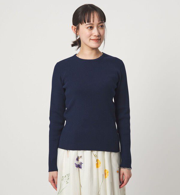 UNITED ARROWS green label relaxing「＜1_OF MINE＞リブ クルーネック プルオーバー ニット ウォッシャブル」|ニット・セーター|