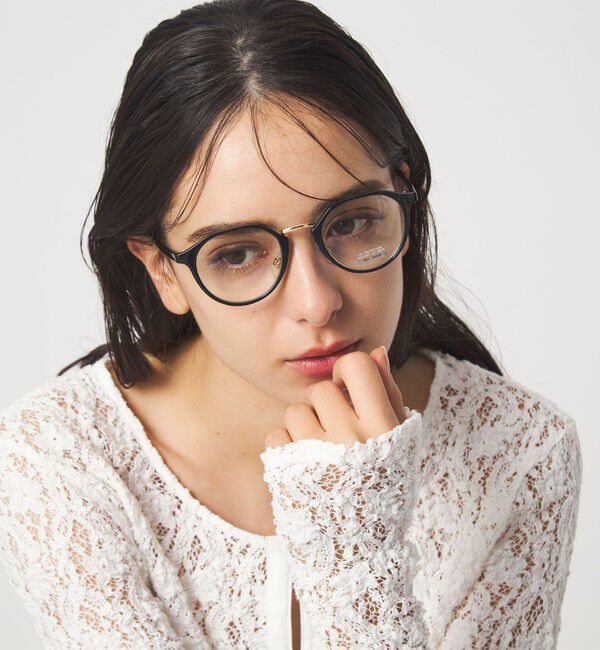 UNITED ARROWS green label relaxing「コンビフレーム クリアレンズ メガネ」|メガネ|BLACK