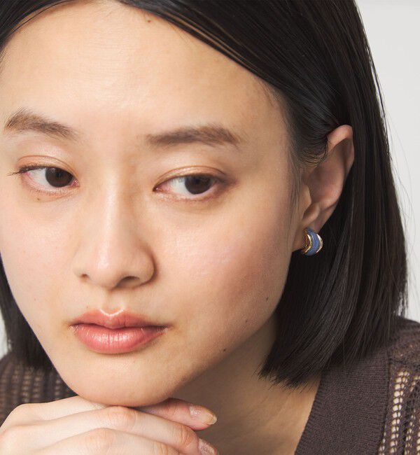 UNITED ARROWS green label relaxing「メタルフレーム マーブル イヤリング」|イヤリング|