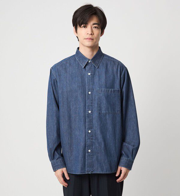 UNITED ARROWS green label relaxing「フェード デニム マイン レギュラーカラー シャツ」|シャツ・ブラウス|