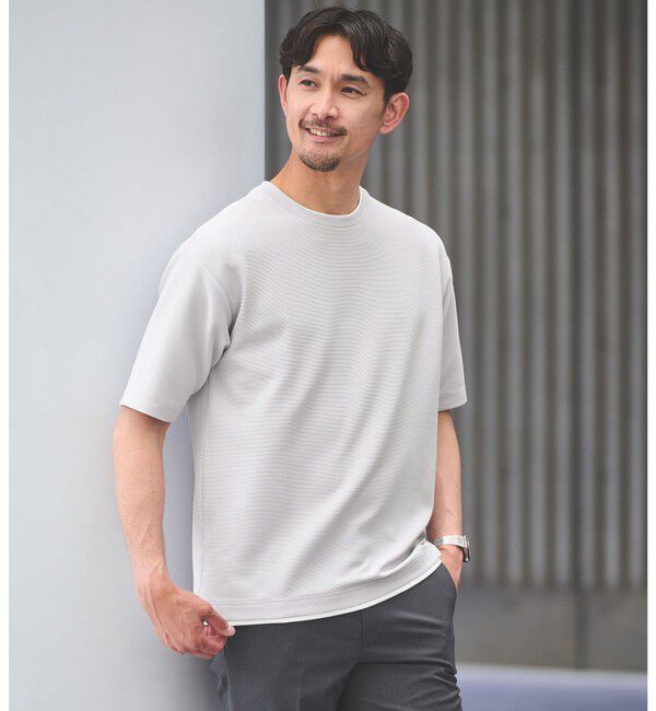UNITED ARROWS green label relaxing「【WEB限定】JUST fit フェイクレイヤード Tシャツ カットソー -吸水速乾・抗菌-」|Tシャツ・カットソー|LT.GRAY