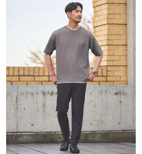 UNITED ARROWS green label relaxing「【WEB限定】JUST fit フェイクレイヤード Tシャツ カットソー -吸水速乾・抗菌-」|Tシャツ・カットソー|