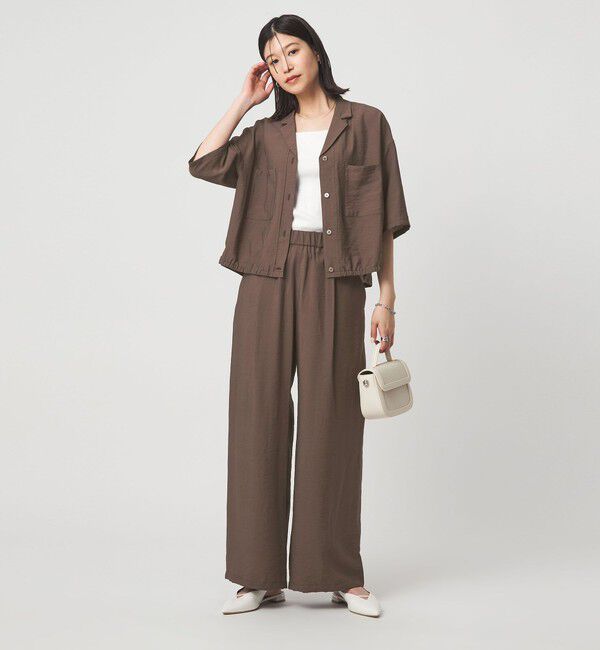 UNITED ARROWS green label relaxing「［size SHORTあり］【WEB限定】＜at ease＞ドロスト ワイド パンツ」|その他|