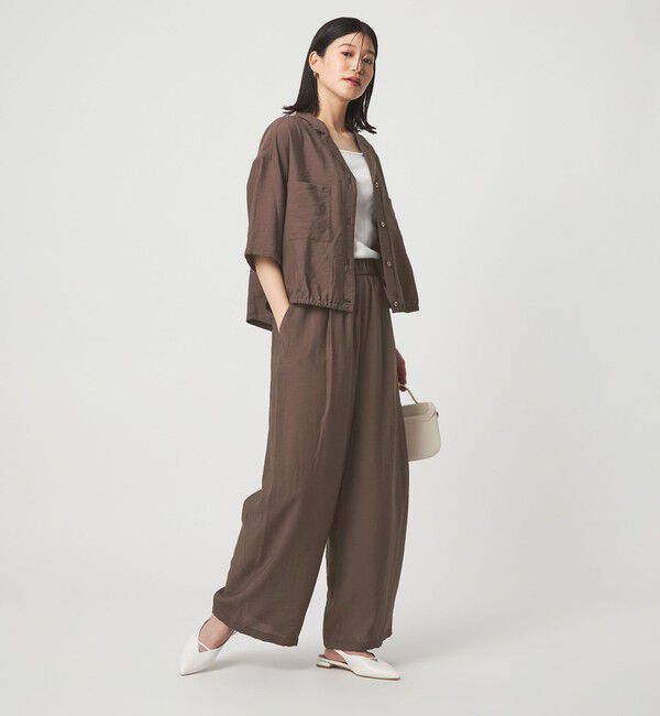 UNITED ARROWS green label relaxing「［size SHORTあり］【WEB限定】＜at ease＞ドロスト ワイド パンツ」|その他|