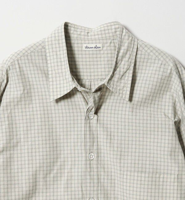 STEVEN ALAN「＜Steven Alan＞ オーガニックコットン マイクロチェック リバースシーム シャツ LOOSE」|シャツ・ブラウス|