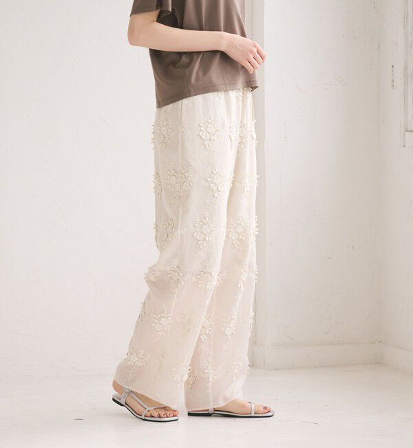 BEAUTY&YOUTH UNITED ARROWS「セルロースナイロン エンブロイダリー イージーパンツ」|その他|