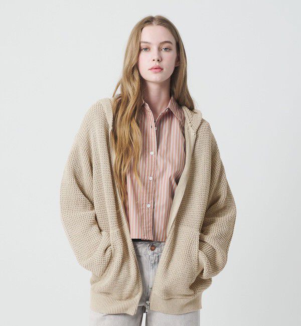 California General Store「＜CGS.＞ペーパー コットン ジップ パーカー」|パーカー|BEIGE