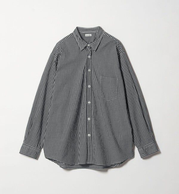 STEVEN ALAN「＜Steven Alan＞ リバティ ギンガムチェック リバースシーム シャツ LOOSE」|シャツ・ブラウス|BLACK