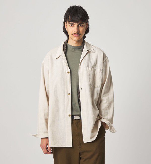 STEVEN ALAN「＜Steven Alan＞ CL クレープ オープンカラー オーバー シャツ」|シャツ・ブラウス|