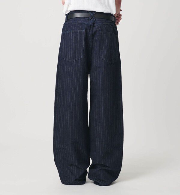 MONKEY TIME「ドビー ストライプ デニム バギー パンツ」|チノ|