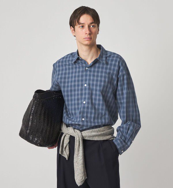 STEVEN ALAN「＜Steven Alan＞ C/L/S オンブレー チェック レギュラーカラー シャツ LOOSE」|シャツ・ブラウス|