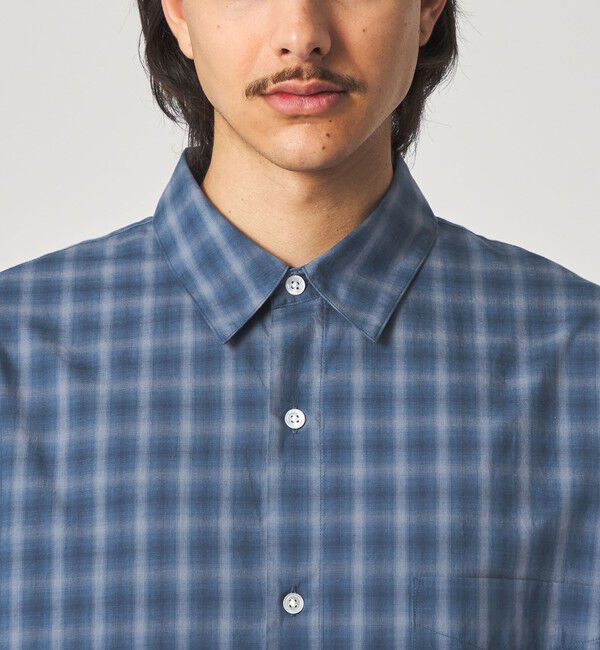 STEVEN ALAN「＜Steven Alan＞ C/L/S オンブレー チェック レギュラーカラー シャツ LOOSE」|シャツ・ブラウス|