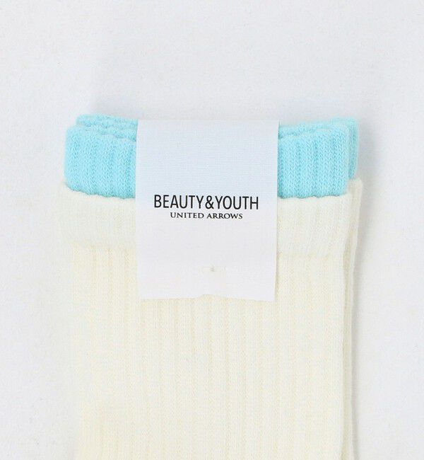 BEAUTY&YOUTH UNITED ARROWS「レイヤード リブ パイル クウォータ― ソックス」|ソックス|