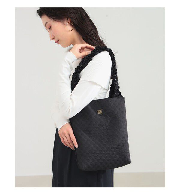 Demi-Luxe BEAMS 「IRIS47 / giggle ドット バッグ」|トートバッグ|BLACK&times;NAVY