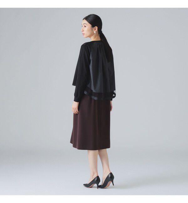 Demi-Luxe BEAMS 「バック タフタ カーディガン」|ニット・セーター|