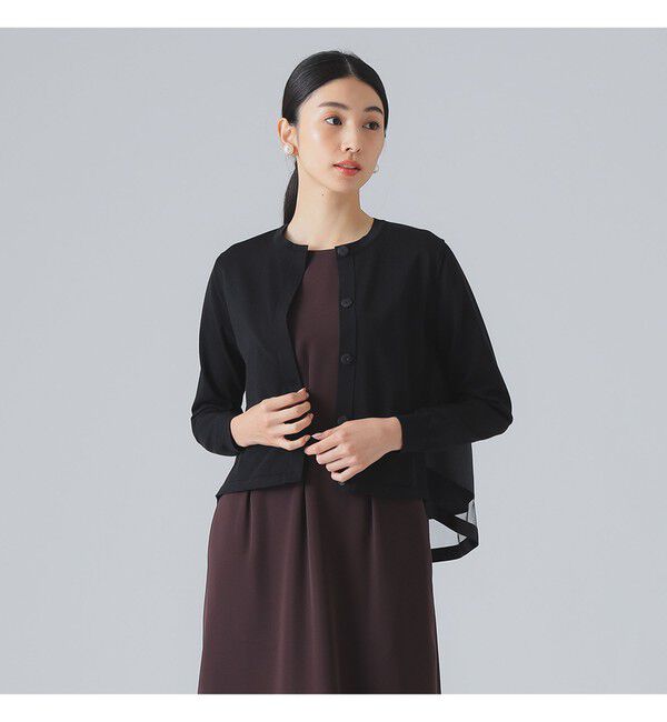 Demi-Luxe BEAMS 「バック タフタ カーディガン」|ニット・セーター|