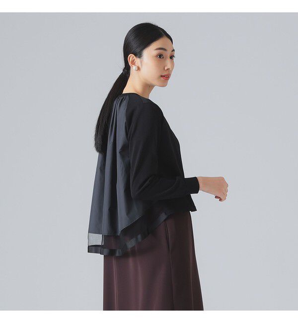 Demi-Luxe BEAMS 「バック タフタ カーディガン」|ニット・セーター|