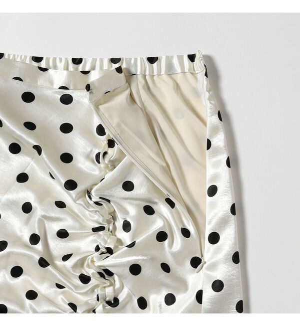 Ray BEAMS 「ドット サテン フリル スカート」|スカート|