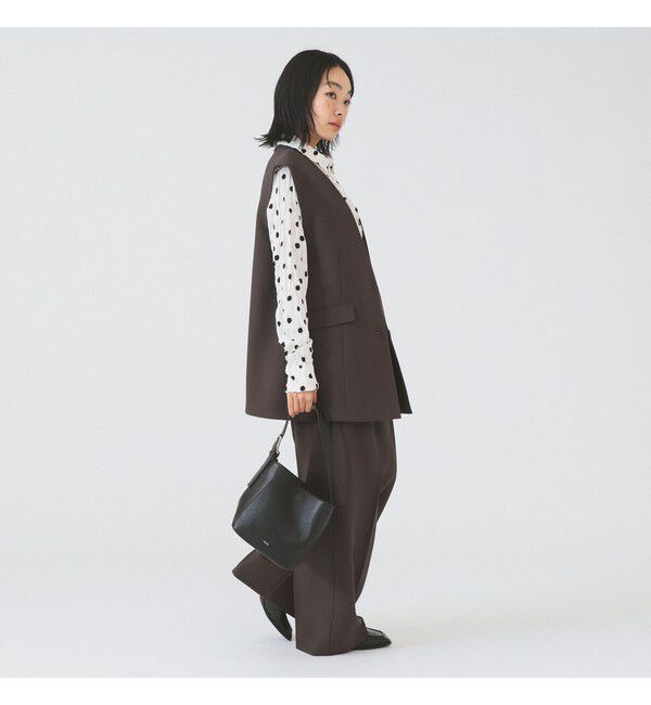 Ray BEAMS 「2タック ワイド パンツ | 新生活・通勤・通学・オフィスカジュアル・オンオフ兼用・セットアップ」|チノ|