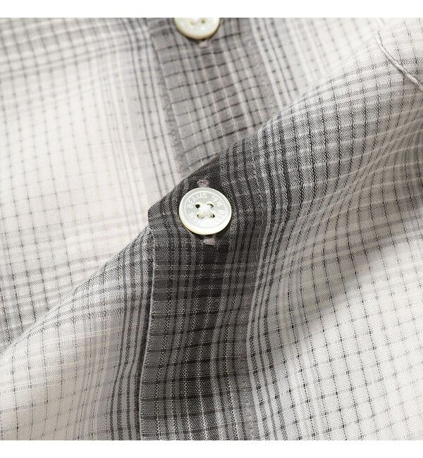 BEAMS「オンブレチェック ミニレギュラーカラーシャツ【リラックスフィット】」|シャツ・ブラウス|