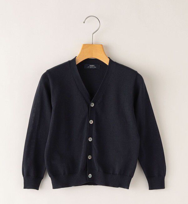 SHIPS KIDS「SHIPS KIDS:100～130cm / 14GG Vネック カーディガン」|カーディガン|