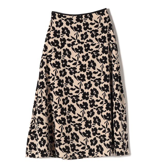 SHIPS for women「*〈手洗い可能〉ドット / 花柄 切替 セミフレア スカート ◇」|スカート|