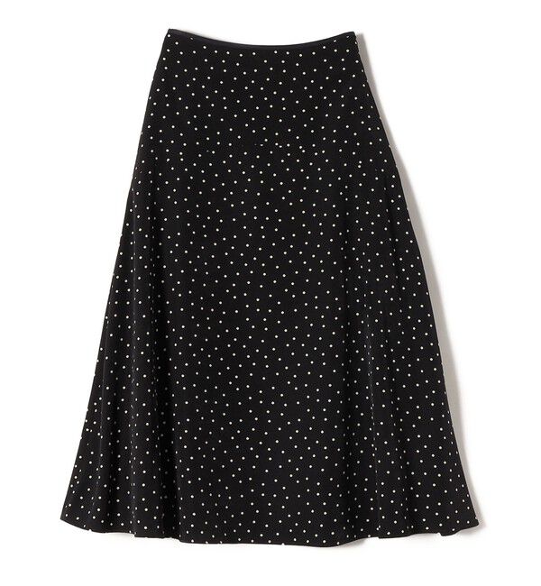 SHIPS for women「*〈手洗い可能〉ドット / 花柄 切替 セミフレア スカート ◇」|スカート|