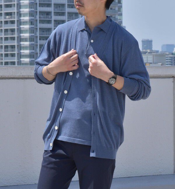 SHIPS any「SHIPS any:〈接触冷感〉ハイゲージ リネンミックス サマー ニット ポロシャツ 25SS◇」|ポロシャツ|