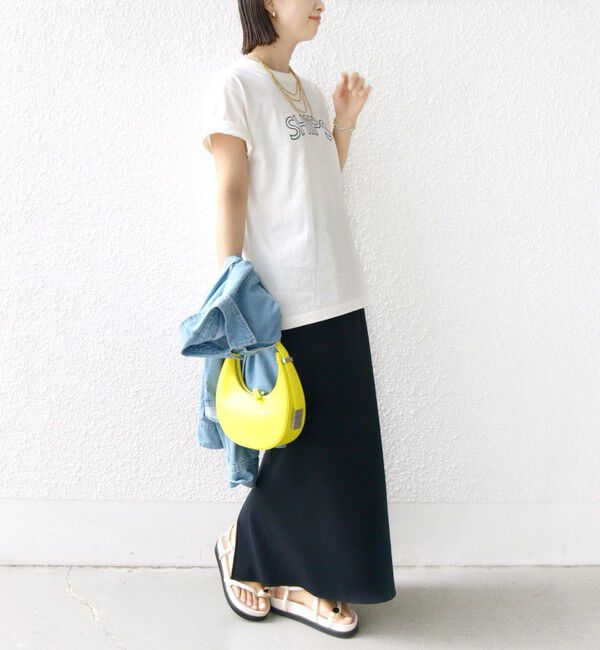 SHIPS for women「《一部追加予約》【WEB限定】 SHIPS ラウンド プリント ロゴ TEE」|Tシャツ・カットソー|