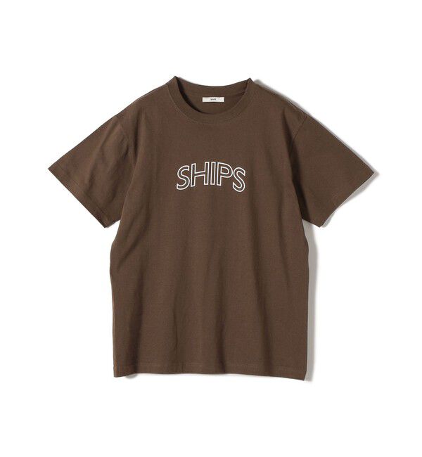 SHIPS for women「《一部追加予約》【WEB限定】 SHIPS ラウンド プリント ロゴ TEE」|Tシャツ・カットソー|