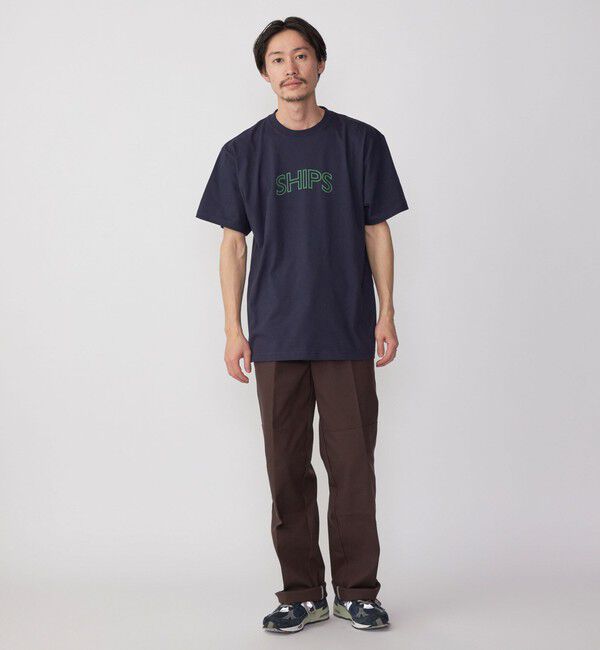 SHIPS for women「《一部追加予約》【WEB限定】 SHIPS ラウンド プリント ロゴ TEE」|Tシャツ・カットソー|
