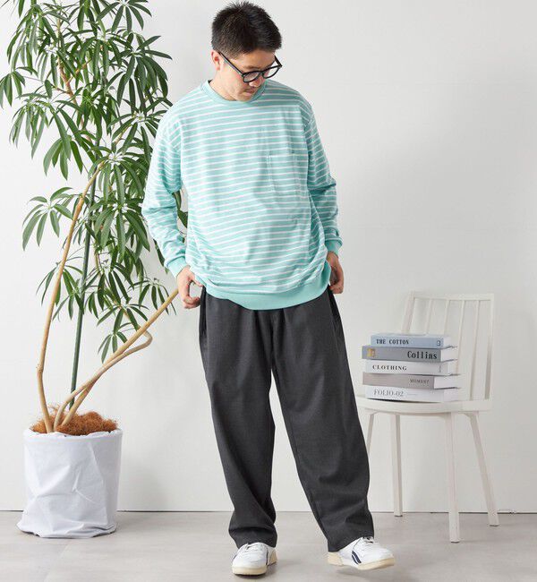 SHIPS any「SHIPS any: ソリッド / ボーダー スウェットライク Tシャツ (ロンT)◇」|Tシャツ・カットソー|