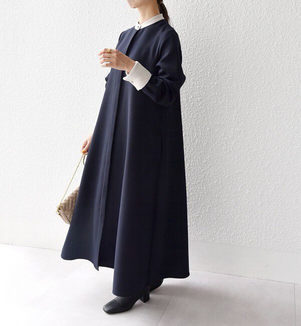 SHIPS any「SHIPS any:〈洗濯機可能〉ダブルクロス Aライン シャツワンピース」|ワンピース|