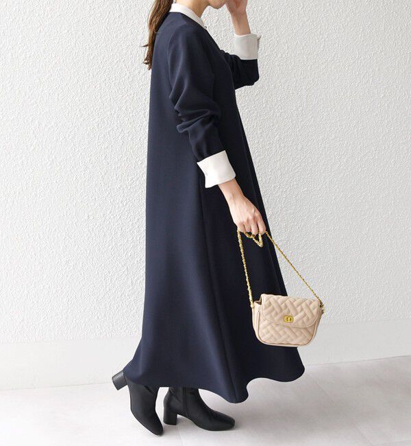 SHIPS any「SHIPS any:〈洗濯機可能〉ダブルクロス Aライン シャツワンピース」|ワンピース|