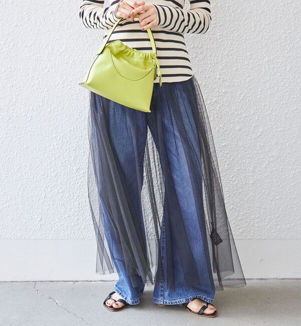 SHIPS for women「〈手洗い可能〉レイヤード シャーリング チュール スカート」|スカート|