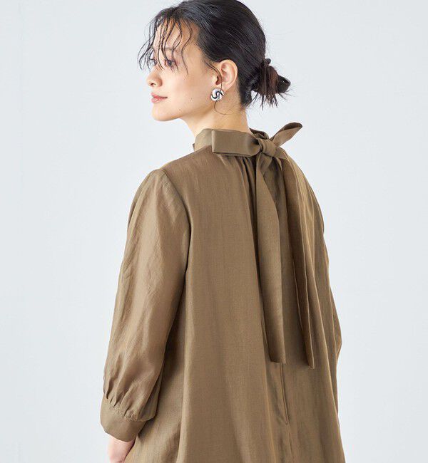 SHIPS for women「【SHIPS別注】kaene:2WAY ボウタイ ロング ワンピース（セレモニー対応可）」|ワンピース|