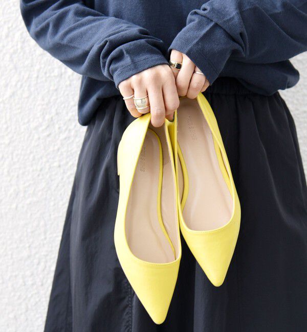 SHIPS any「SHIPS any: ポインテッド フラット パンプス」|パンプス|イエロー