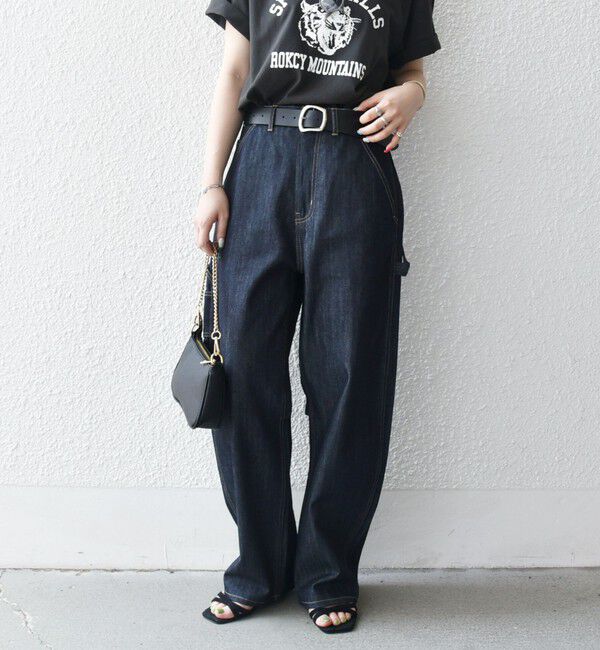 SHIPS any「SHIPS any:〈洗濯機可能〉コクーンペインター デニムパンツ［SHIPS any DENIM］」|デニム|ネイビー