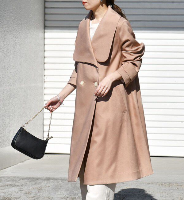 SHIPS any「SHIPS any: ドライツイル ショールカラー Aライン コート［NAVY BLUE］」|その他|