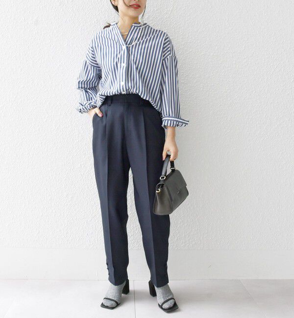 SHIPS any「SHIPS any: ドライツイル テーパード パンツ［NAVY BLUE］」|その他|