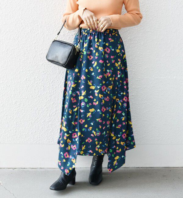 SHIPS any「SHIPS any:〈洗濯機可能〉SPRINTEX フラワー プリント ギャザー スカート」|スカート|